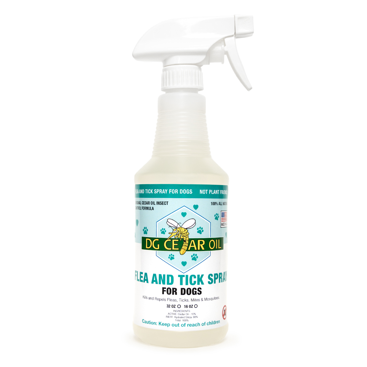 Flea and Tick Repellent Cedar Oil Spray for Dogs 16 Ounce DG Cedar Oil