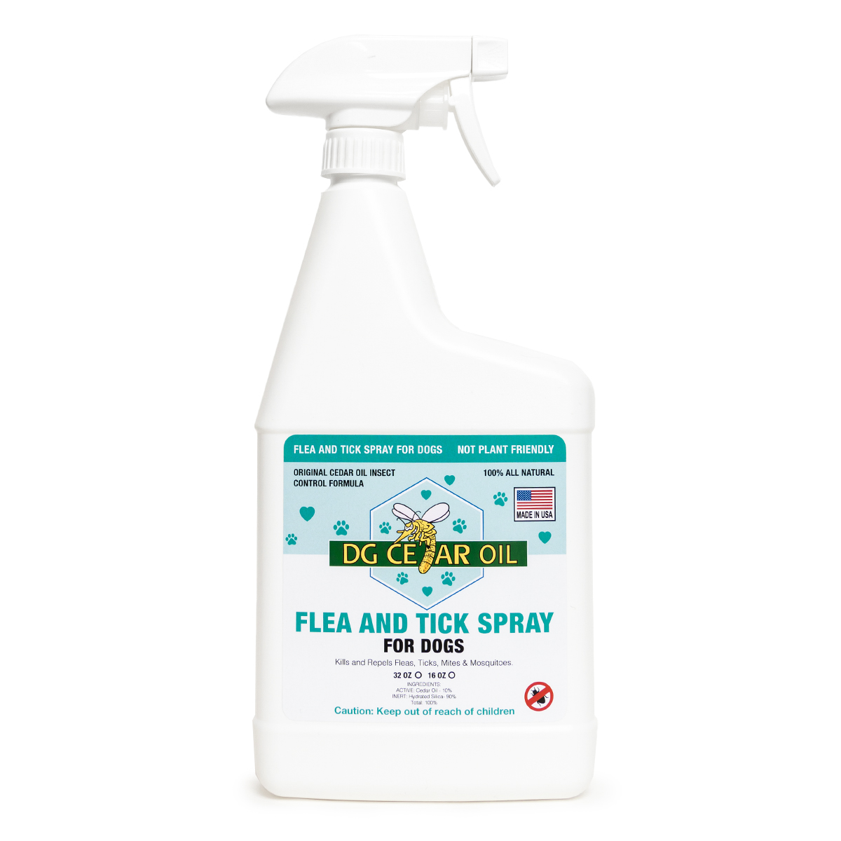 Flea and Tick Repellent Cedar Oil Spray for Dogs 32 Ounce DG Cedar Oil